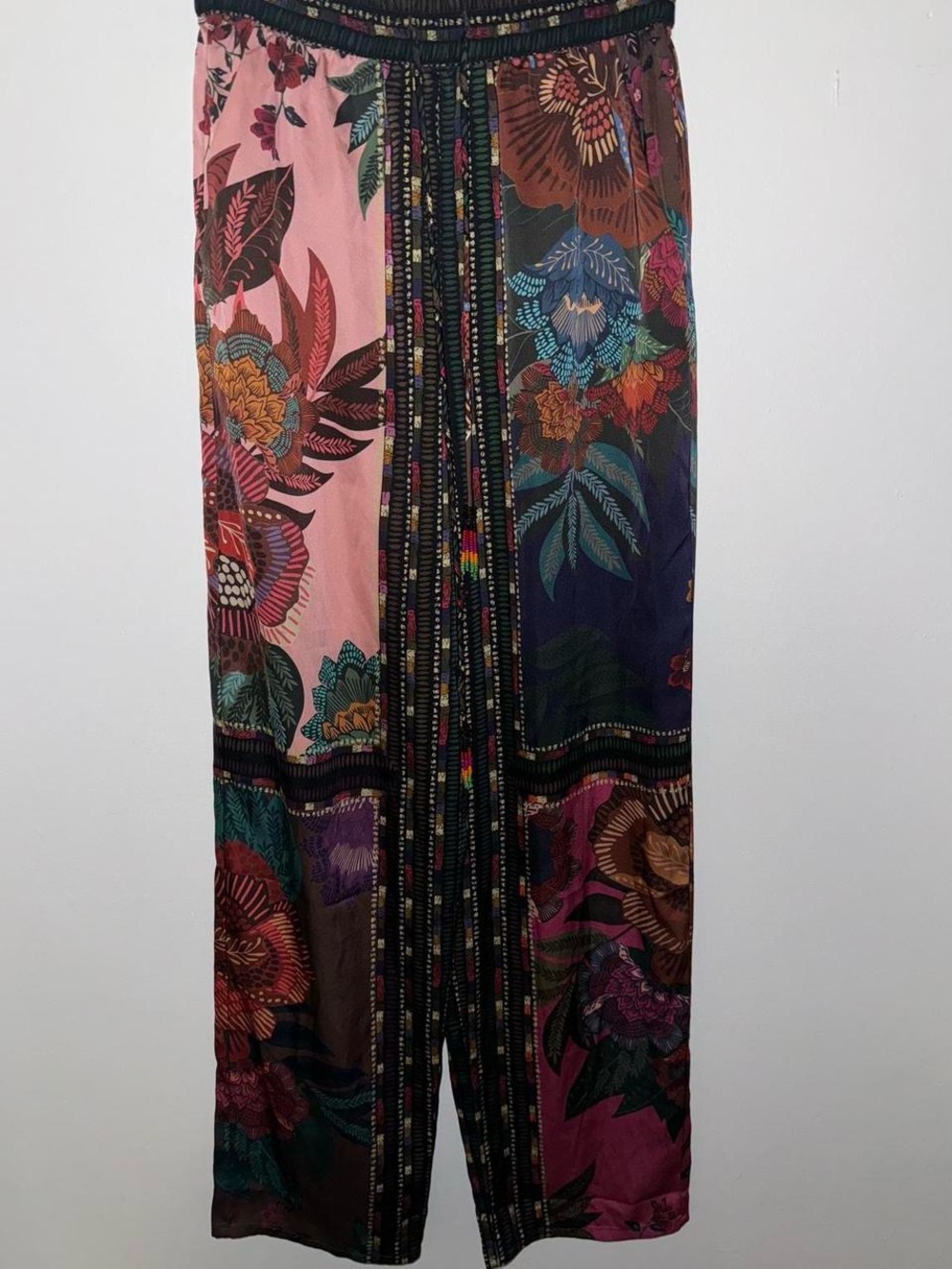 House of Harlow 1960 Multicolor Boho Floral Wide-Leg Pants